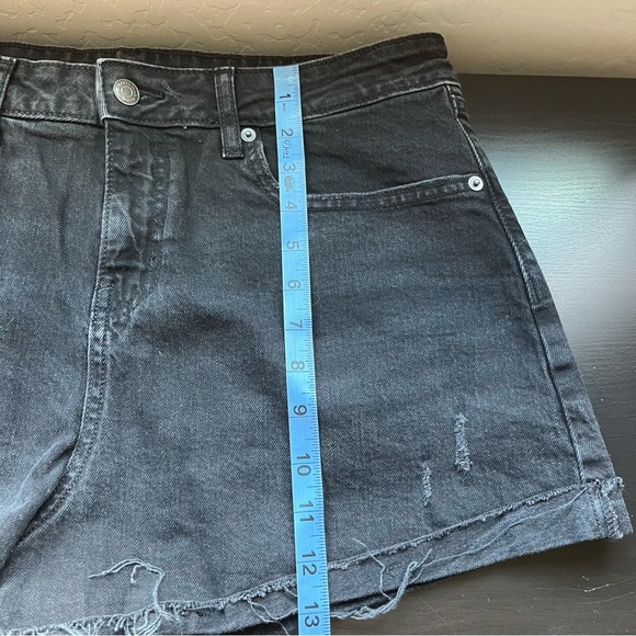 Wild Fable High Rise Rolled Cuff Black Denim Shorts Size 12 - Picture 7 of 9